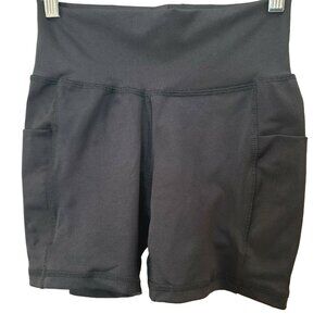 Dear Sparkle Womens Shorts Small Black Athletic Workout Gym Biking Running Yoga